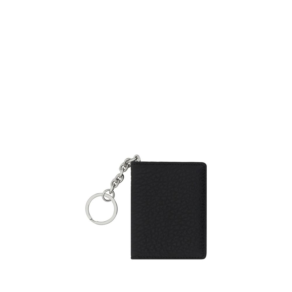 Maison Margiela Black Calf Leather Bos Taurus Keychain
