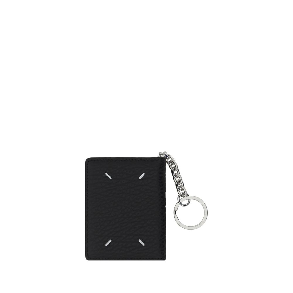 Maison Margiela Black Calf Leather Bos Taurus Keychain