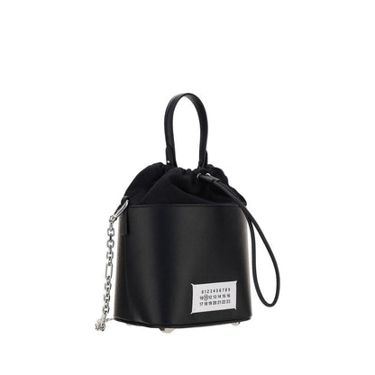 Maison Margiela Black Calf Leather Bos Taurus Shoulder Bag