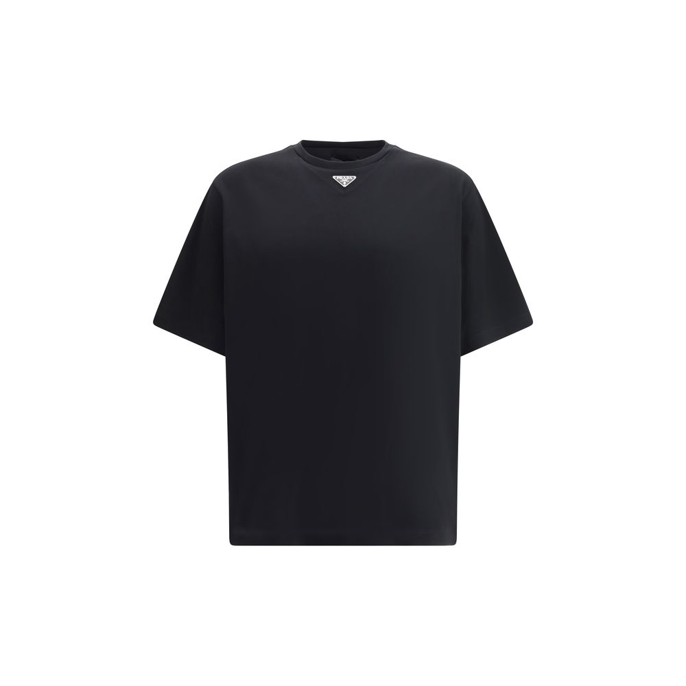 Prada Black Cotton T-Shirt - Timeless Luxury Redefined