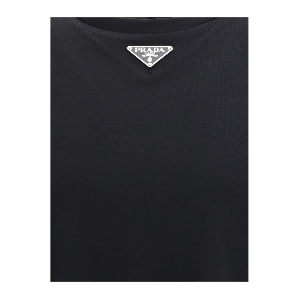 Prada Black Cotton T-Shirt - Timeless Luxury Redefined