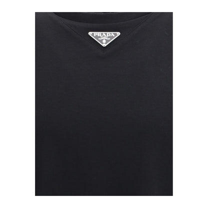 Prada Black Cotton T-Shirt - Timeless Luxury Redefined