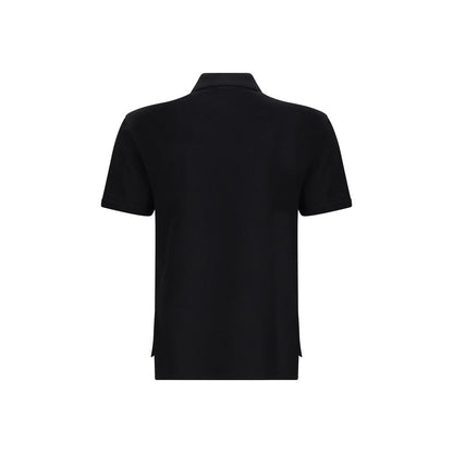 Givenchy Black Cotton Polo Shirt