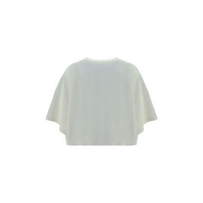 Chloé White Cotton Cropped T-Shirt - Effortless Elegance Redefined