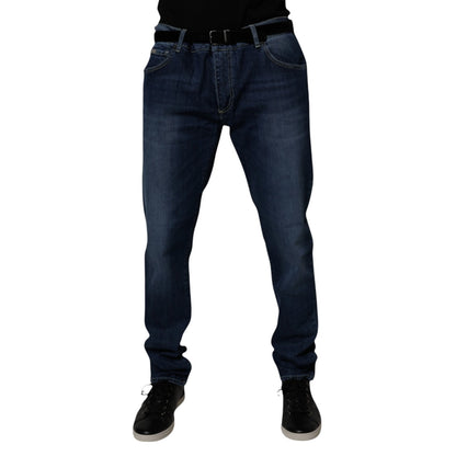 Dolce & Gabbana Blue Washed Cotton Stretch Skinny Denim Jeans