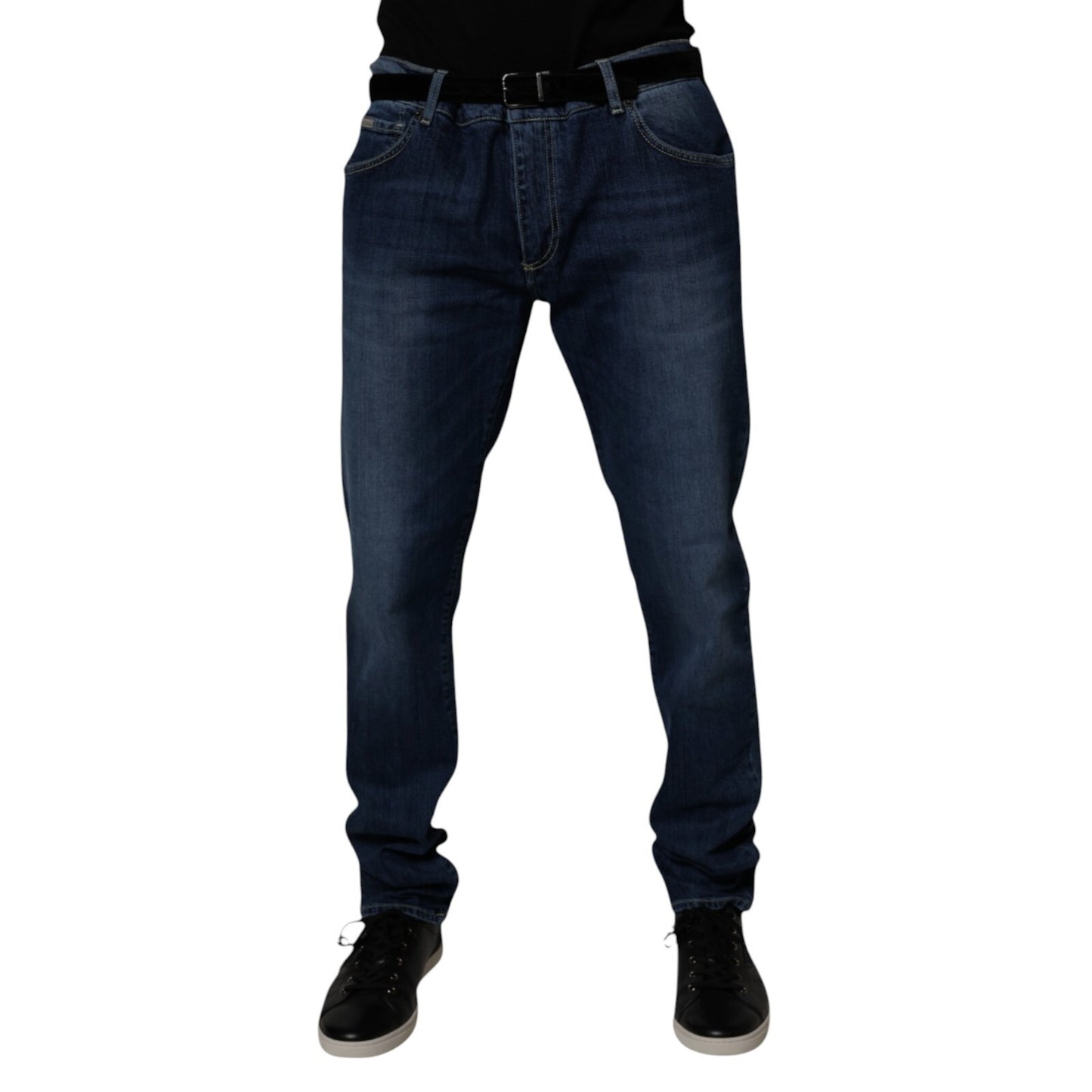 Dolce & Gabbana Blue Washed Cotton Stretch Skinny Denim Jeans