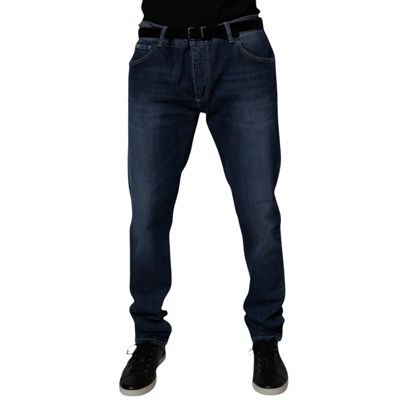 Dolce & Gabbana Blue Washed Cotton Stretch Skinny Denim Jeans