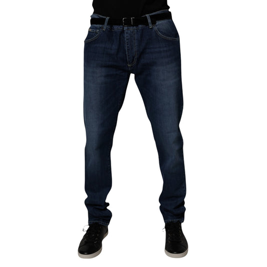 Dolce & Gabbana Blue Washed Cotton Stretch Skinny Denim Jeans