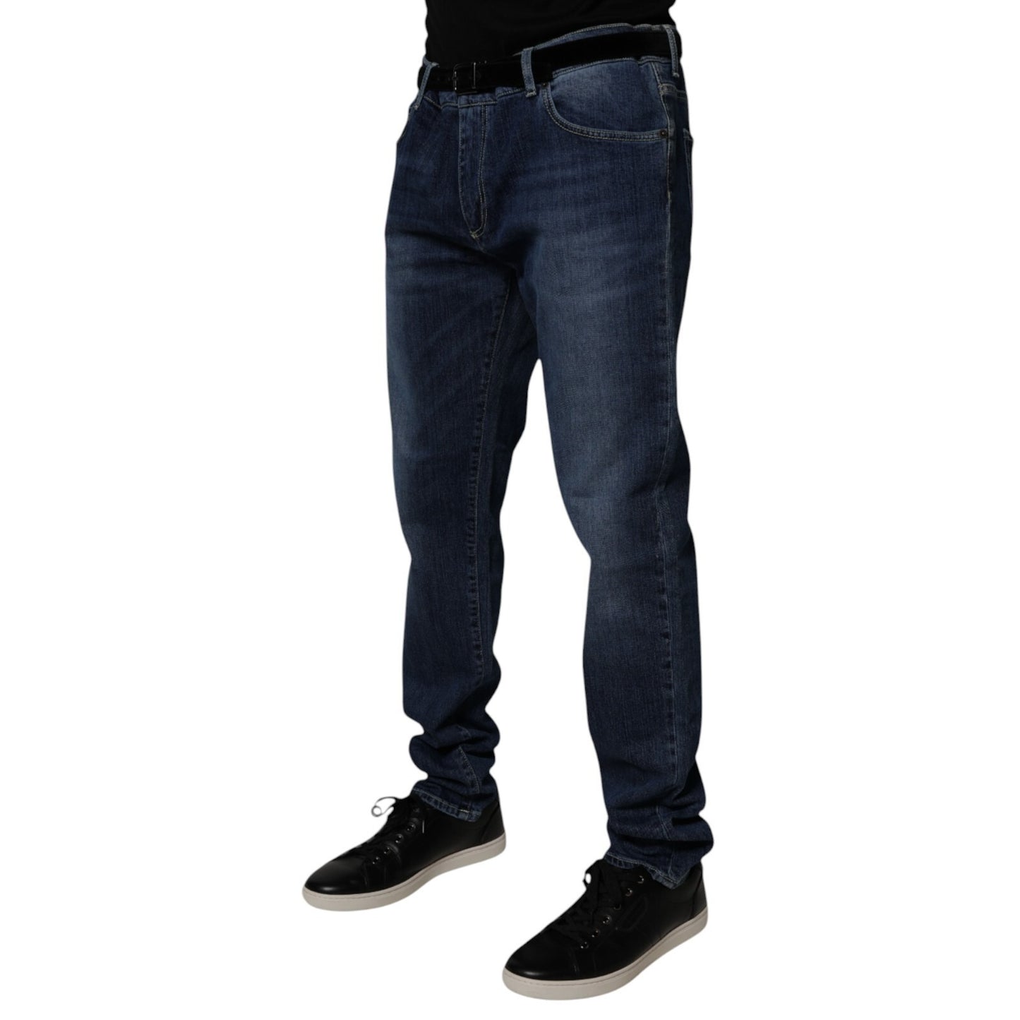 Dolce & Gabbana Blue Washed Cotton Stretch Skinny Denim Jeans