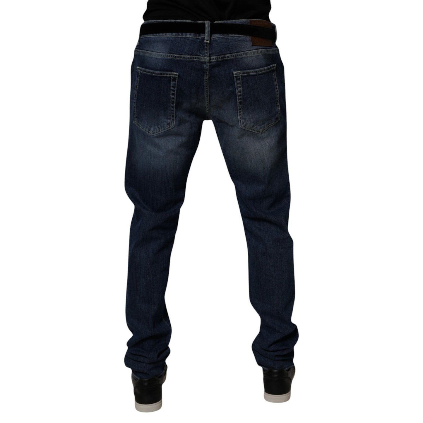 Dolce & Gabbana Blue Washed Cotton Stretch Skinny Denim Jeans