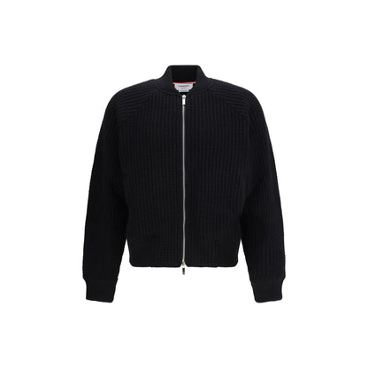 Thom Browne Black Wool Bomber Jacket