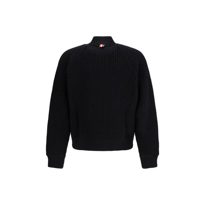 Thom Browne Black Wool Bomber Jacket