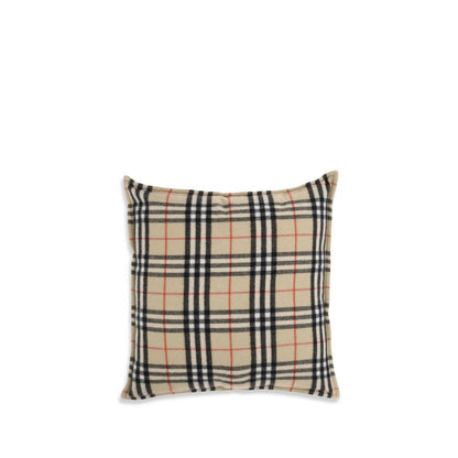 Burberry Beige Check Wool Cushion