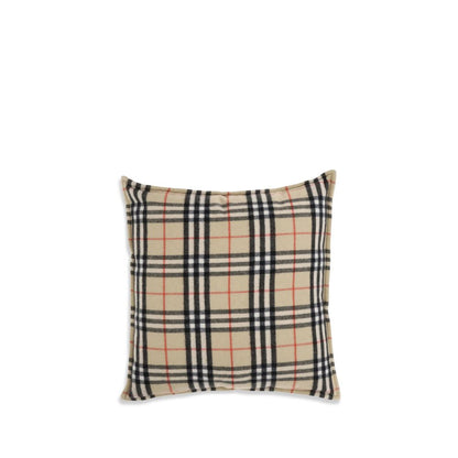 Burberry Beige Check Wool Cushion