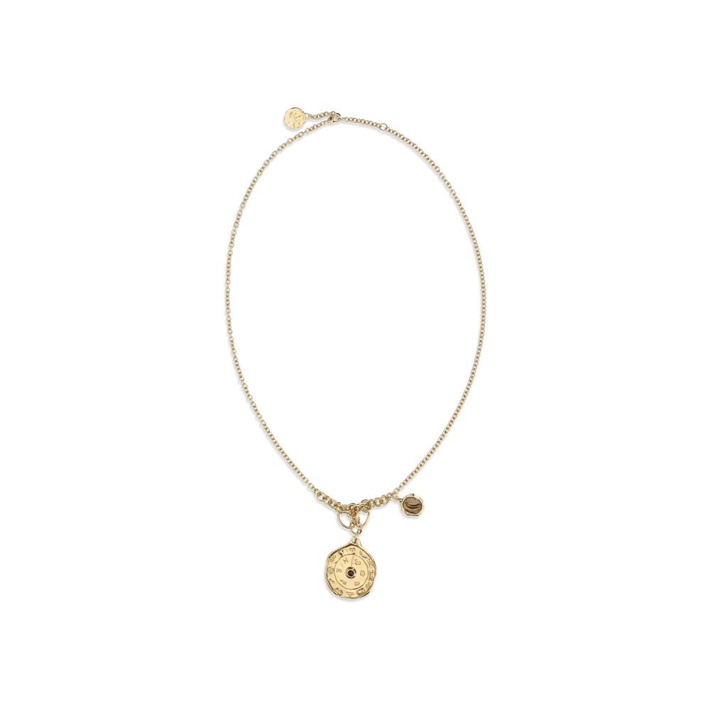 Chloé Gold Brass Medals Pendant Necklace
