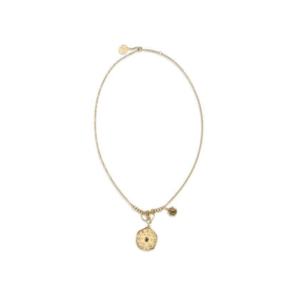 Chloé Gold Brass Medals Pendant Necklace