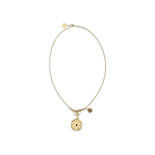 Chloé Gold Brass Medals Pendant Necklace