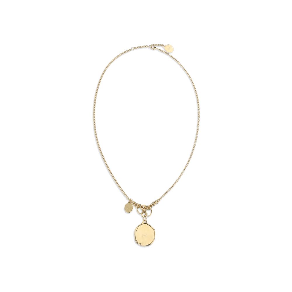 Chloé Gold Brass Medals Pendant Necklace