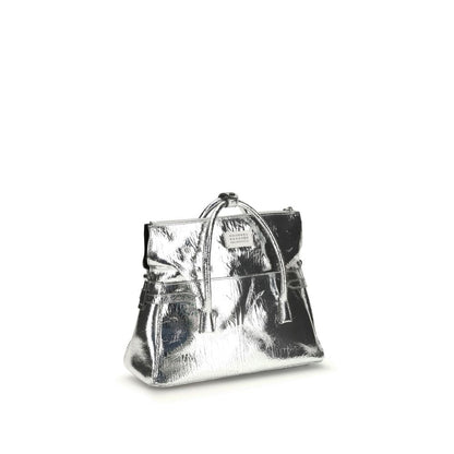 Maison Margiela Silver Calf Leather Bos Taurus Handbag