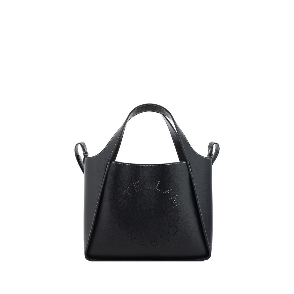 Stella McCartney Black Logo Grainy Alter Mat Crossbody Bag