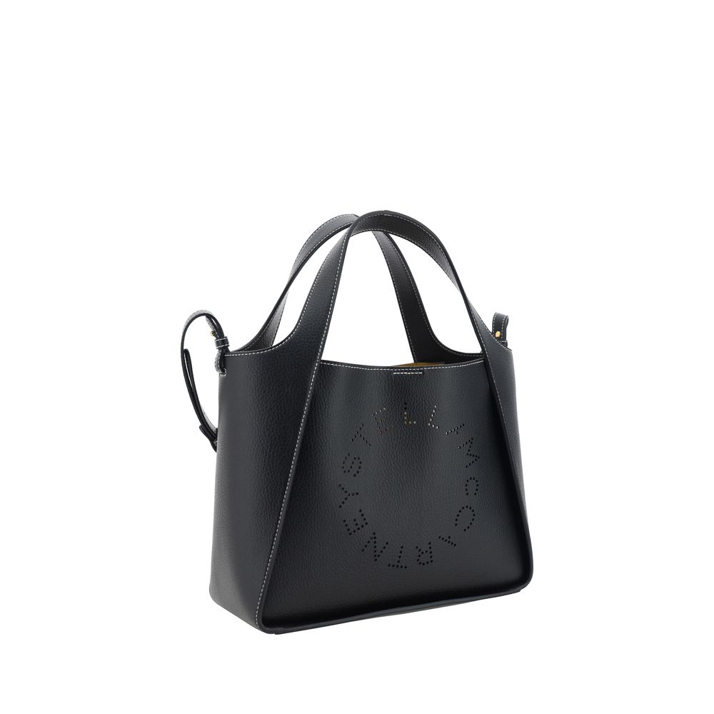 Stella McCartney Black Logo Grainy Alter Mat Crossbody Bag