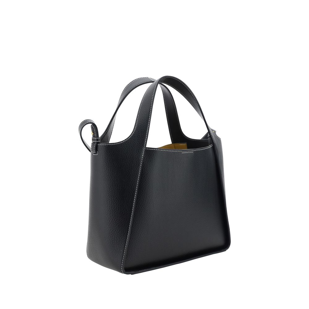 Stella McCartney Black Logo Grainy Alter Mat Crossbody Bag
