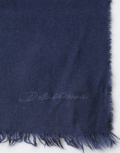 Dolce & Gabbana Blue Cashmere Neck Wrap Shawl for Men