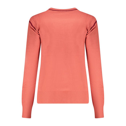 North Sails Red Polyester Sweater - Sustainable Comfort with Nautical Flair