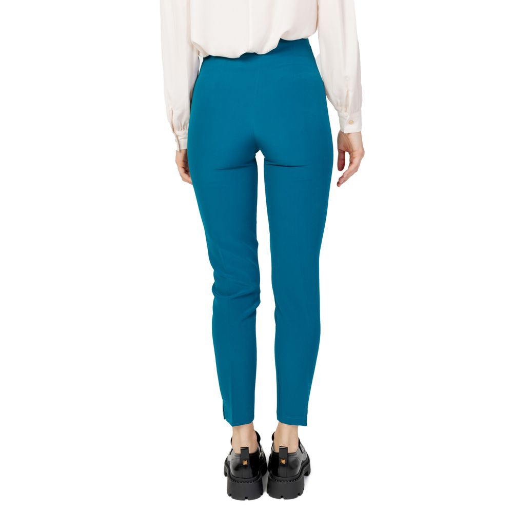 Hanny Deep Black Polyester Pants - Elegance Meets Comfort