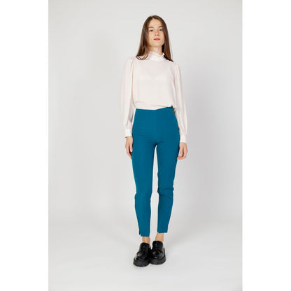 Hanny Deep Black Polyester Pants - Elegance Meets Comfort
