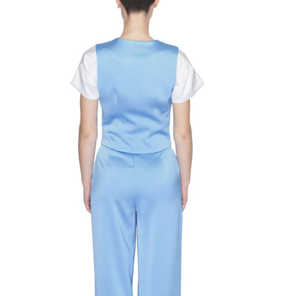 Silence Blue Polyester Waistcoat - VIVA G1518N