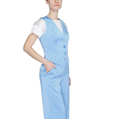 Silence Blue Polyester Waistcoat - VIVA G1518N