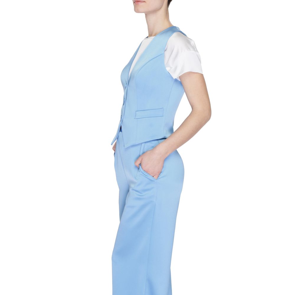 Silence Blue Polyester Waistcoat - VIVA G1518N
