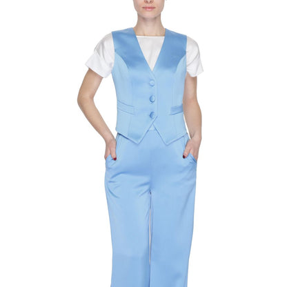 Silence Blue Polyester Waistcoat - VIVA G1518N