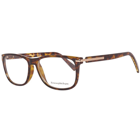 Ermenegildo Zegna Men's Optical Glasses – Brown Rectangle Frame
