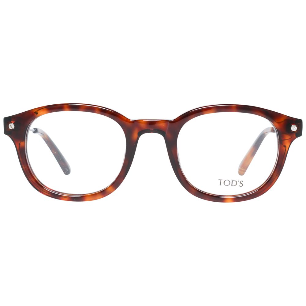 Tod's Unisex Brown Optical Glasses – Round Full-Rim Frames