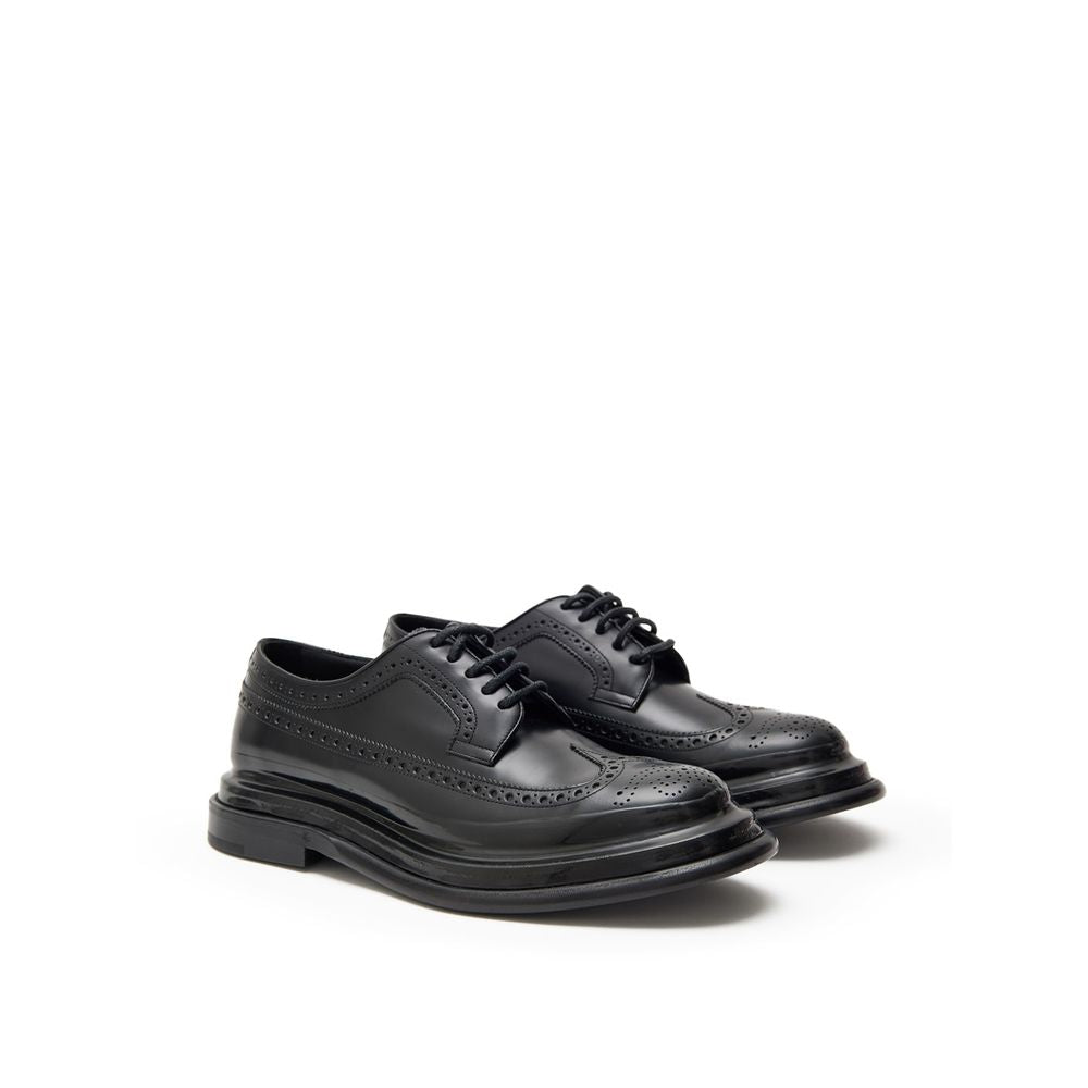 Dolce & Gabbana Black Leather Moccasin