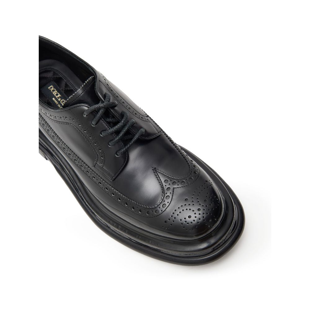 Dolce & Gabbana Black Leather Moccasin