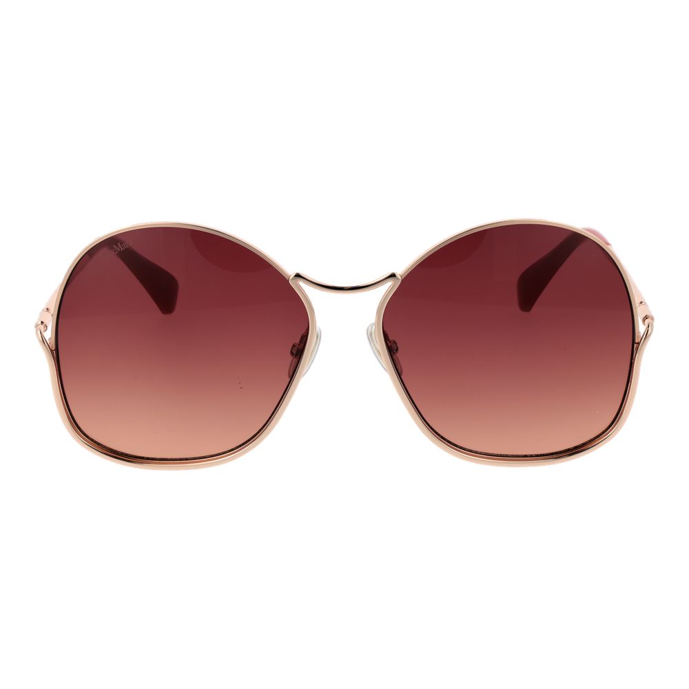 Max Mara Women’s Sunglasses – Rose Gold Butterfly Frame, Pink Gradient Lenses