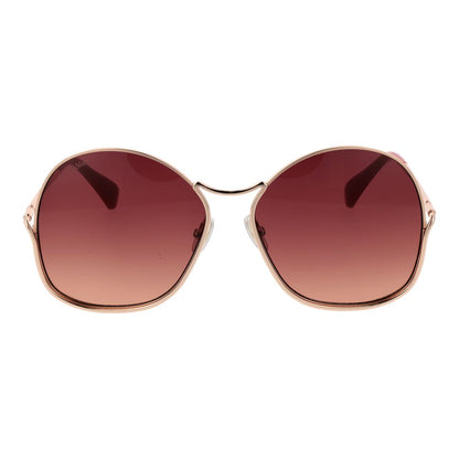 Max Mara Women’s Sunglasses – Rose Gold Butterfly Frame, Pink Gradient Lenses