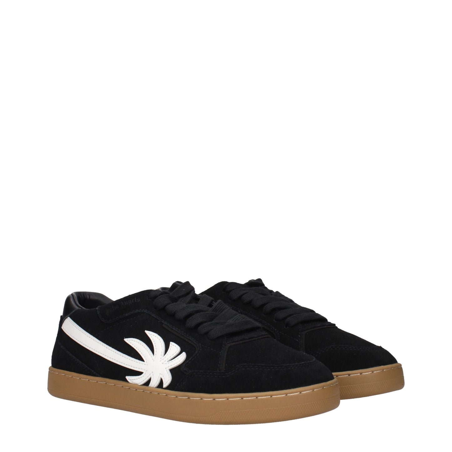 Palm Angels Black Leather Low Top Sneakers