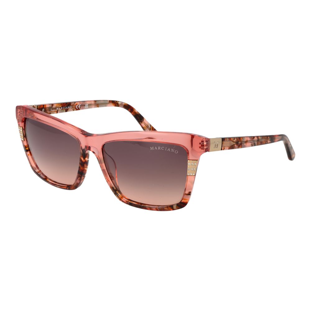 Marciano by Guess Women’s Sunglasses – Rose Full-Rim Frame, Brown Gradient Lenses