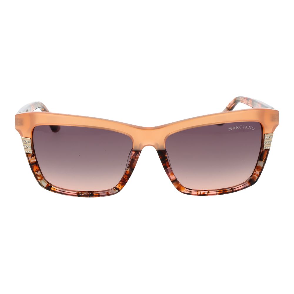 Marciano by Guess Women’s Sunglasses – Orange Full-Rim Frame, Brown Gradient Lenses