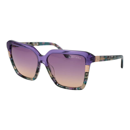 Marciano by Guess Women’s Sunglasses – Purple Square Frame, Gradient Lenses
