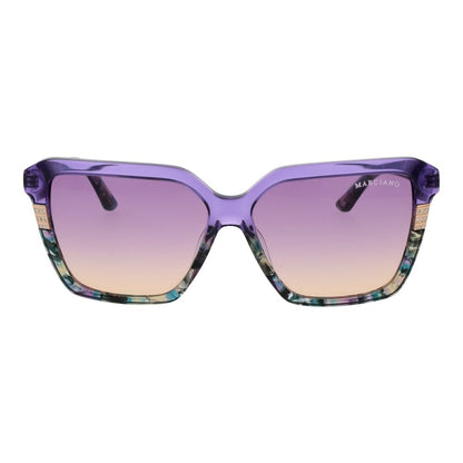Marciano by Guess Women’s Sunglasses – Purple Square Frame, Gradient Lenses