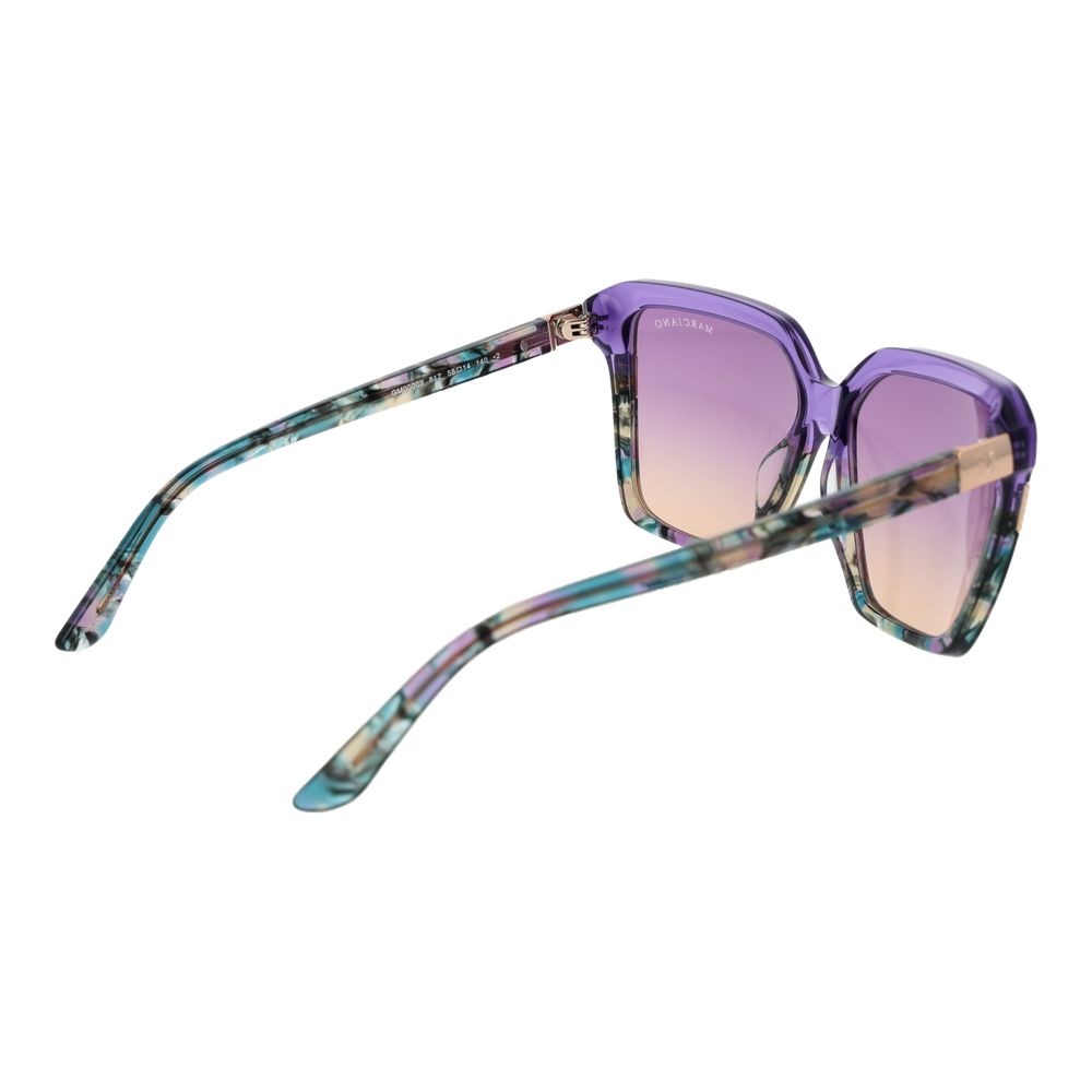 Marciano by Guess Women’s Sunglasses – Purple Square Frame, Gradient Lenses