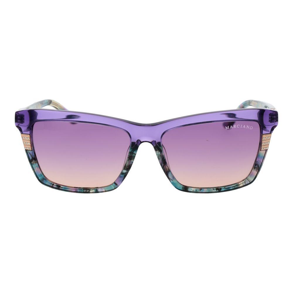 Marciano by Guess Women’s Sunglasses – Purple Rectangle Frame, Gradient Lenses