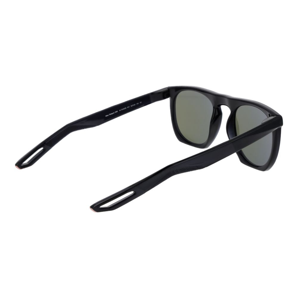 Nike Unisex Sunglasses – Black Full-Rim Frame, Yellow Mirrored Lenses