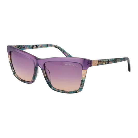 Marciano Women’s Sunglasses – Purple Full-Rim Frame, Gradient Lenses