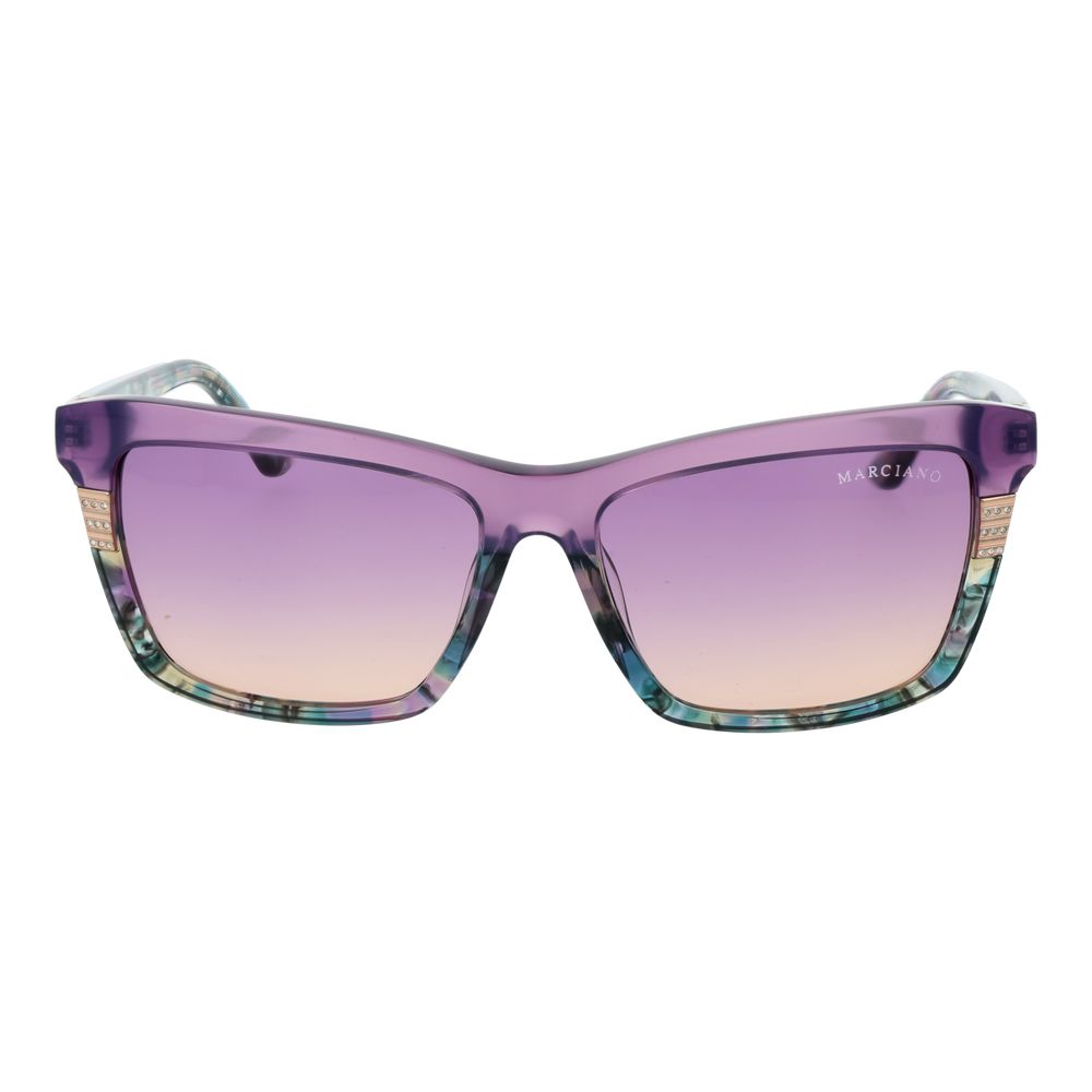 Marciano Women’s Sunglasses – Purple Full-Rim Frame, Gradient Lenses